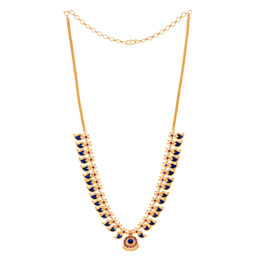 Mango necklace 15petels blue color