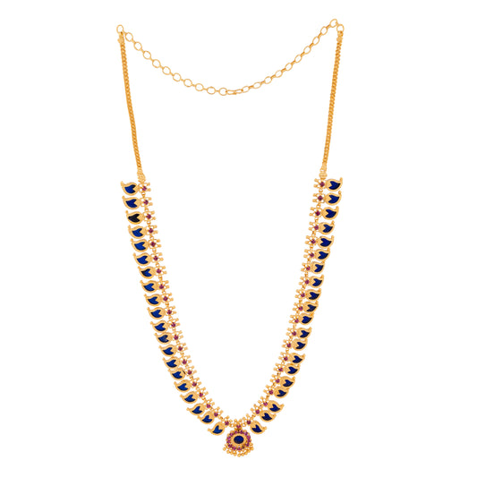 Mango necklace 20 petels blue color