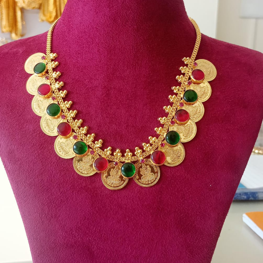 MULTY COLOUR WITH COIN NECKLACE 