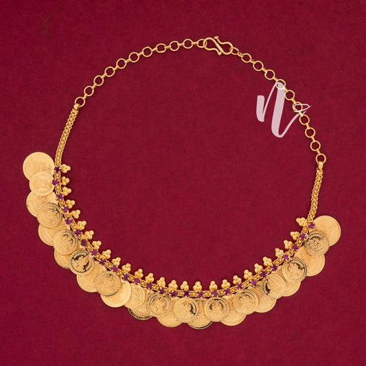 ADAKKU BIG AND SMALL NECKLACE N142 NAYAGOLD MERAGOLD