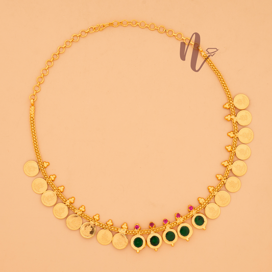 ROUND PENDENT WITH COIN NECKLACE N204