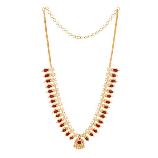 NAGAPADOM MALA 15 PETELS RED COLOR NAYAGOLD MERAGOLD