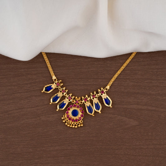 NAGAPADAM MALA THREE PETELS BLUE COLOR