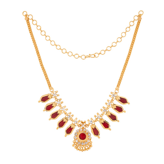 NAGAPADAM MALA 5 PETELS RED COLOR