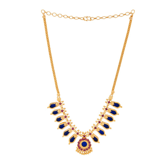 NAGAPADOM MALA 6 PETELS BLUE COLOR NAYAGOLD MERAGOLD
