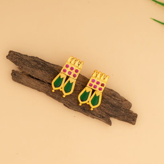 gold plated ear studs