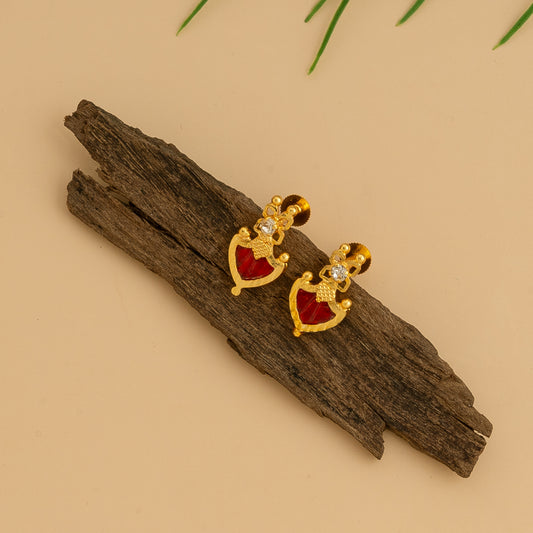 gold plated ear studs