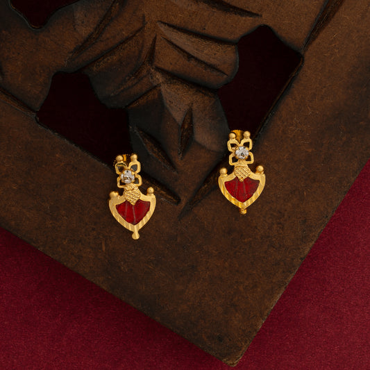 gold plated ear studs