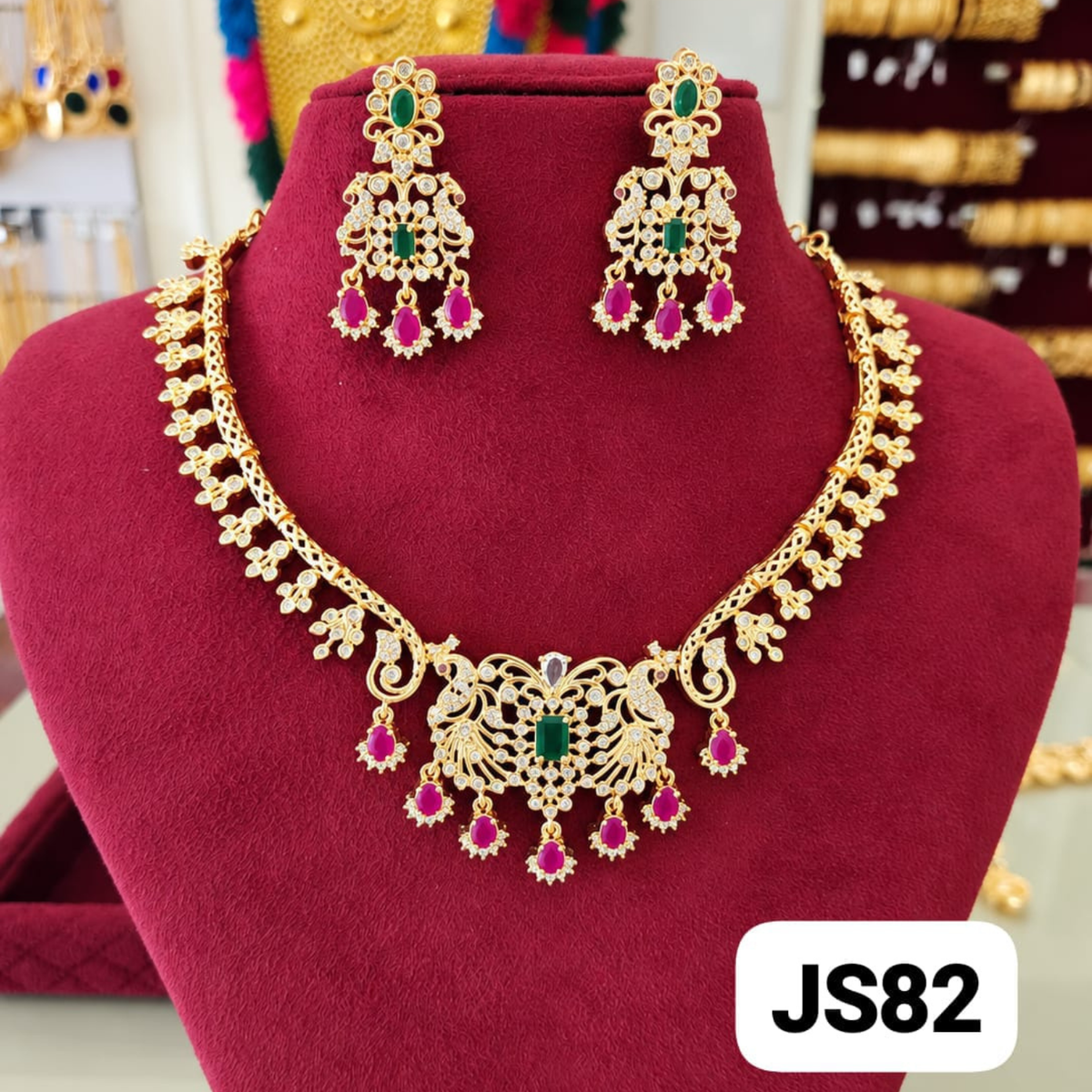 PEACOCK STONE JEWELLERY SET 