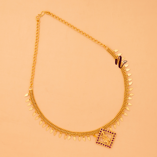 TRADITIONAL ELAKKATHLI KRISHNA NECKLACE 