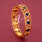 gold plated blue colour palakka bangle