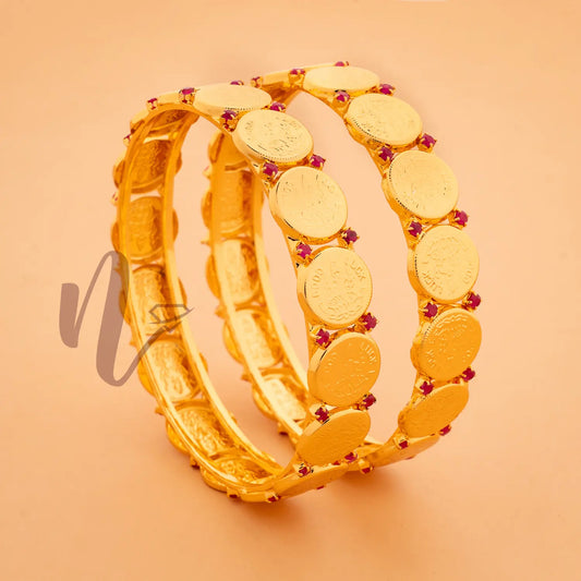 gold plated coin bangle 