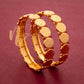 gold plated  coin stone bangle 
