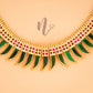 gold plated green komb nagapadam necklace