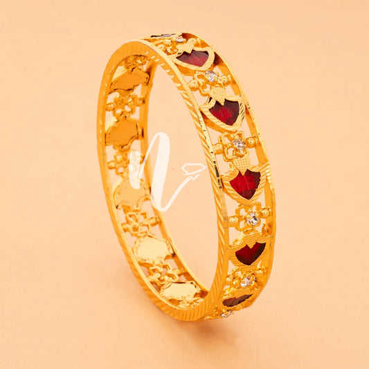gold plated traditional palakka bangle