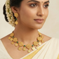 kerala model flower lakshmi necklace 