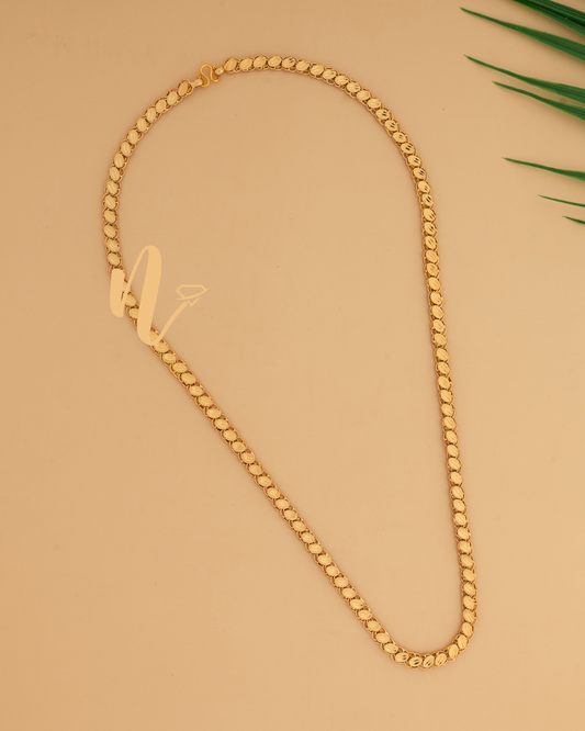 kerala traditional gold plated ovel chain 