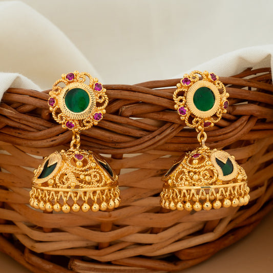 gold plated jhumka
